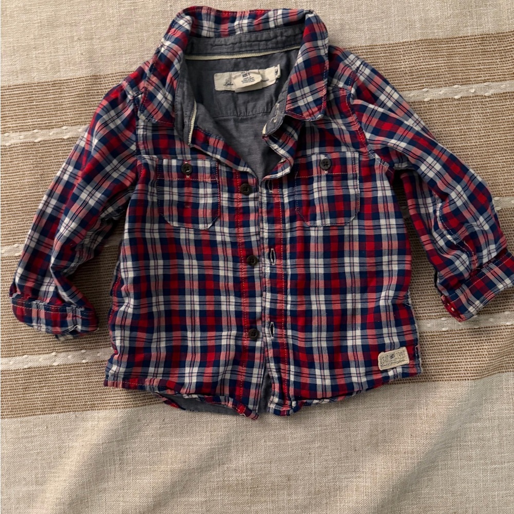 H&M Plaid Kids Shirt - Red and Blue
